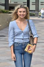 GEORGIA TOFFOLO in Jeans Leaves This Morning Show in London 05/23/2018