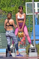 GEORGINA RODRIGUEZ Workout at a Park in Madrid 05/18/2018