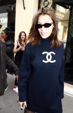 GIGI and BELLA HADID Leaves Chanel Headquarters in Paris 05/02/2018
