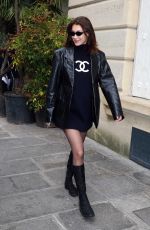GIGI and BELLA HADID Leaves Chanel Headquarters in Paris 05/02/2018