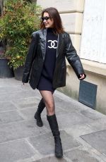 GIGI and BELLA HADID Leaves Chanel Headquarters in Paris 05/02/2018