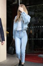 GIGI HADID Leaves Royal Monceau Hotel in Paris 05/03/2018