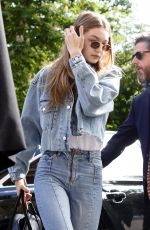 GIGI HADID Leaves Royal Monceau Hotel in Paris 05/03/2018