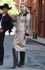 GIGI HADID on the Set of a Photoshoot in New York 05/30/2018