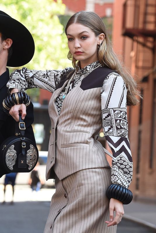 GIGI HADID on the Set of a Photoshoot in New York 05/30/2018