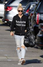 GWEN STEFANI in Ripped Jeand Out in Los Angeles 05/23/2018