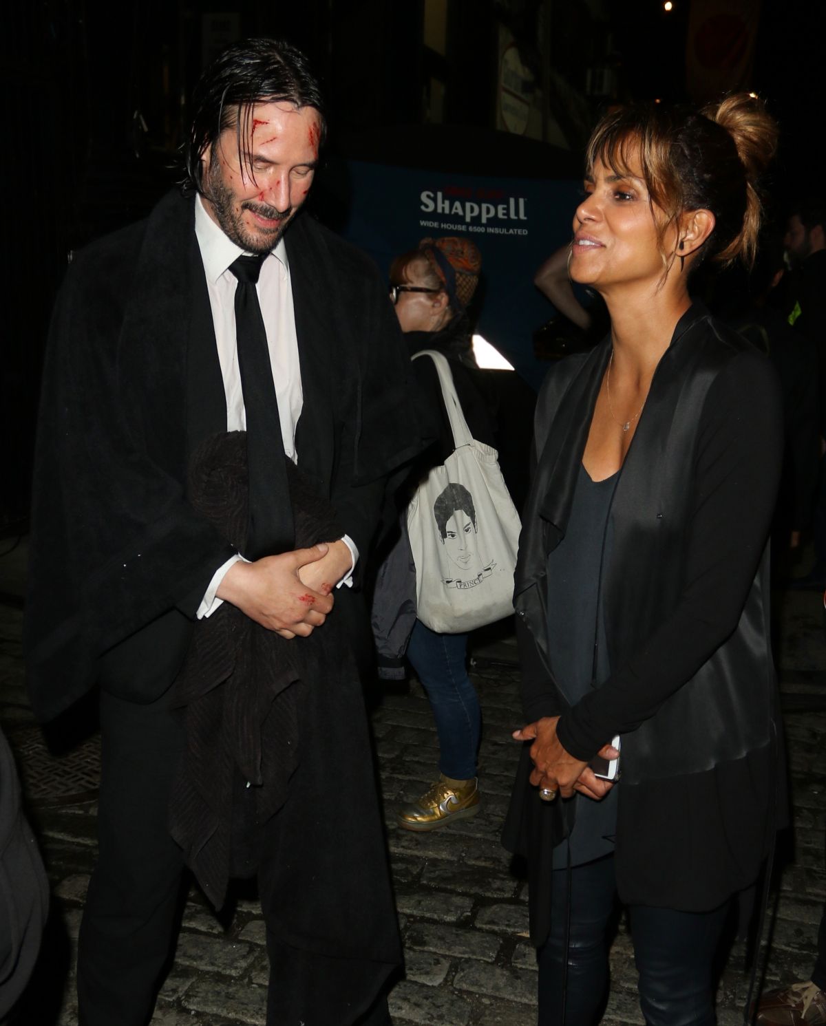HALLE BERRY and Keanu Reeves on the Set of John Wick 3 in New York 05/23/2018 - HawtCelebs1200 x 1491