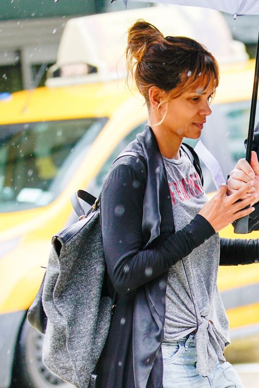 HALLE BERRY at JFK Airport in New York 05/27/2018