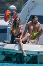 HEIDI KLUM in Bikini at a Yacht in Cannes 05/19/2018