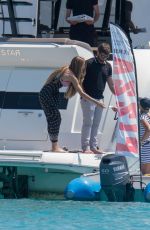 HEIDI KLUM in Bikini at a Yacht in Cannes 05/19/2018