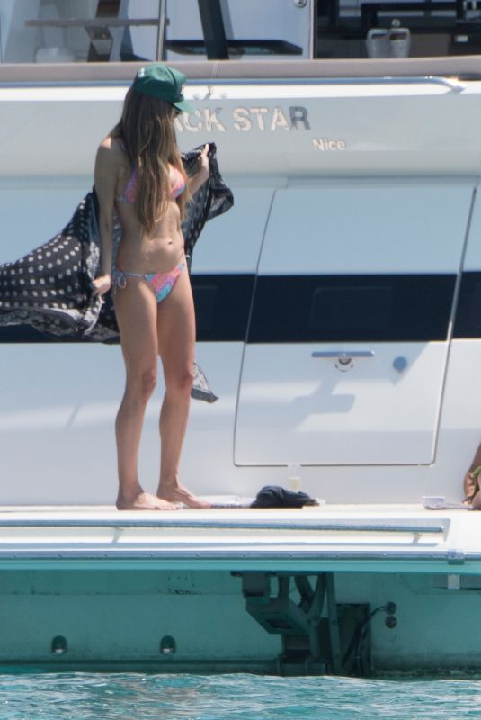HEIDI KLUM in Bikini at a Yacht in Cannes 05/19/2018