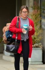HILARY DUFF Heading to a Gym in Los Angeles 05/12/2018