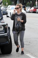 HILARY DUFF Leaves a Gym in Los Angeles 05/26/2018