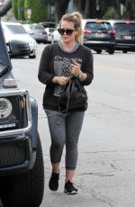HILARY DUFF Leaves a Gym in Los Angeles 05/26/2018