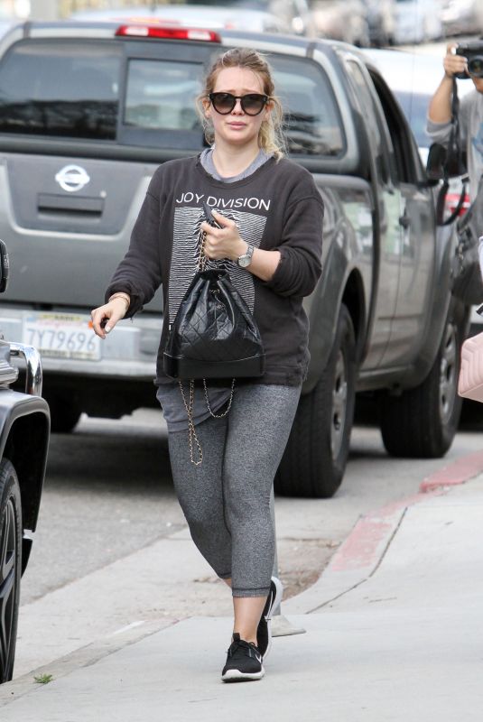 HILARY DUFF Leaves a Gym in Los Angeles 05/26/2018