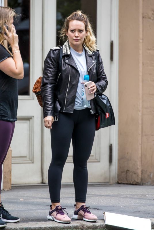 HILARY DUFF Leaves a Gym in New York 05/18/2018