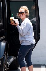 HILARY DUFF Out for a Coffee in Studio City 05/28/2018