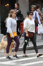 HILARY DUFF Out with Her Dog in New York 05/18/2018