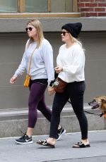 HILARY DUFF Out with Her Dog in New York 05/18/2018