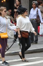 HILARY DUFF Out with Her Dog in New York 05/18/2018