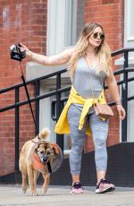 HILARY DUFF Out with Her Dog Lucy in New York 05/06/2018