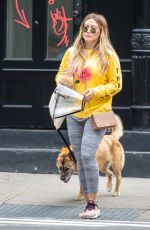 HILARY DUFF Out with Her Dog Lucy in New York 05/06/2018