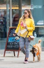 HILARY DUFF Out with Her Dog Lucy in New York 05/06/2018