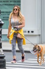 HILARY DUFF Out with Her Dog Lucy in New York 05/06/2018