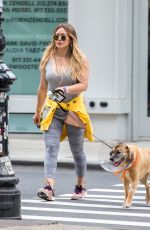 HILARY DUFF Out with Her Dog Lucy in New York 05/06/2018