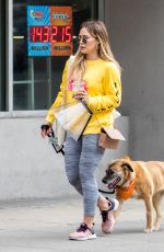 HILARY DUFF Out with Her Dog Lucy in New York 05/06/2018