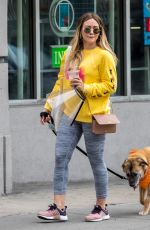 HILARY DUFF Out with Her Dog Lucy in New York 05/06/2018