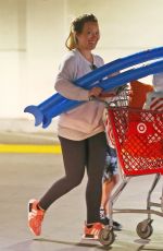 HILARY DUFF Shopping for Beach Toys at Target in Los Angeles 05/29/2018