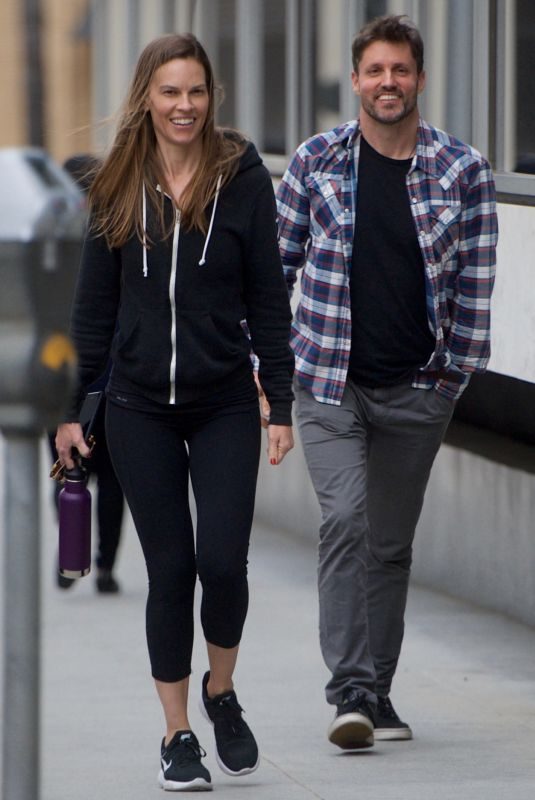 HILARY SWANK and Philip Schneider Out in Beverly Hills 04/30/2018