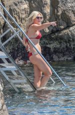 HOFIT GOLAN in Red Bikini at Eden Roc Hotel in Antibes 05/16/2018