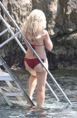 HOFIT GOLAN in Red Bikini at Eden Roc Hotel in Antibes 05/16/2018