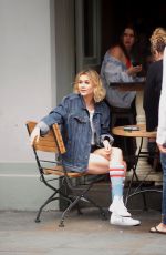 IMOGEN WATERHOUSE on the Set of Rain Stops Play in London 05/22/2018
