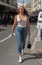 ISKRA LAWRENCE in Jeans Out in Cannes 05/14/2018