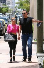 JENNIFER LOPEZ and Alex Rodriguez Out for Lunch in Miami 05/04/2018