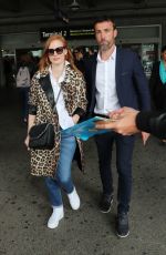 JESSICA CHASTAIN Arrives at Nice Airport 05/09/2018