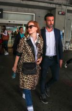 JESSICA CHASTAIN Arrives at Nice Airport 05/09/2018