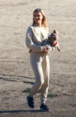 JOANNA KRUPA Out with Her Dog in Los Angeles 05/11/2018
