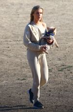 JOANNA KRUPA Out with Her Dog in Los Angeles 05/11/2018