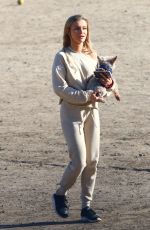 JOANNA KRUPA Out with Her Dog in Los Angeles 05/11/2018