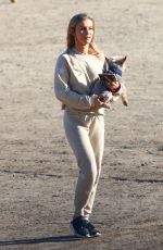 JOANNA KRUPA Out with Her Dog in Los Angeles 05/11/2018