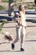 JOANNA KRUPA Out with Her Dog in Los Angeles 05/11/2018