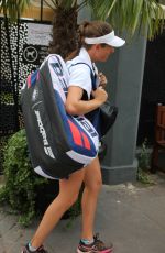 JOHANNA KONTA Arrives at Training Session at Roland Garros in Paris 05/30/2018