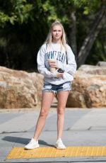 JORDY JONES in Denim Shorts Out in Los Angeles 05/09/2018