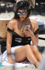 KARINA JELINEK at a Beach in Miami 05/17/2018