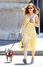 KATE MARA Out with Her Dog in New York 05/15/2018
