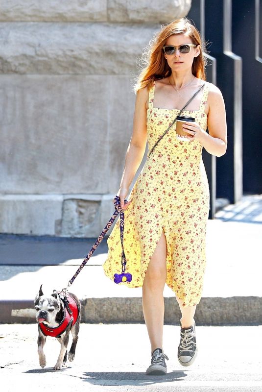 KATE MARA Out with Her Dog in New York 05/15/2018